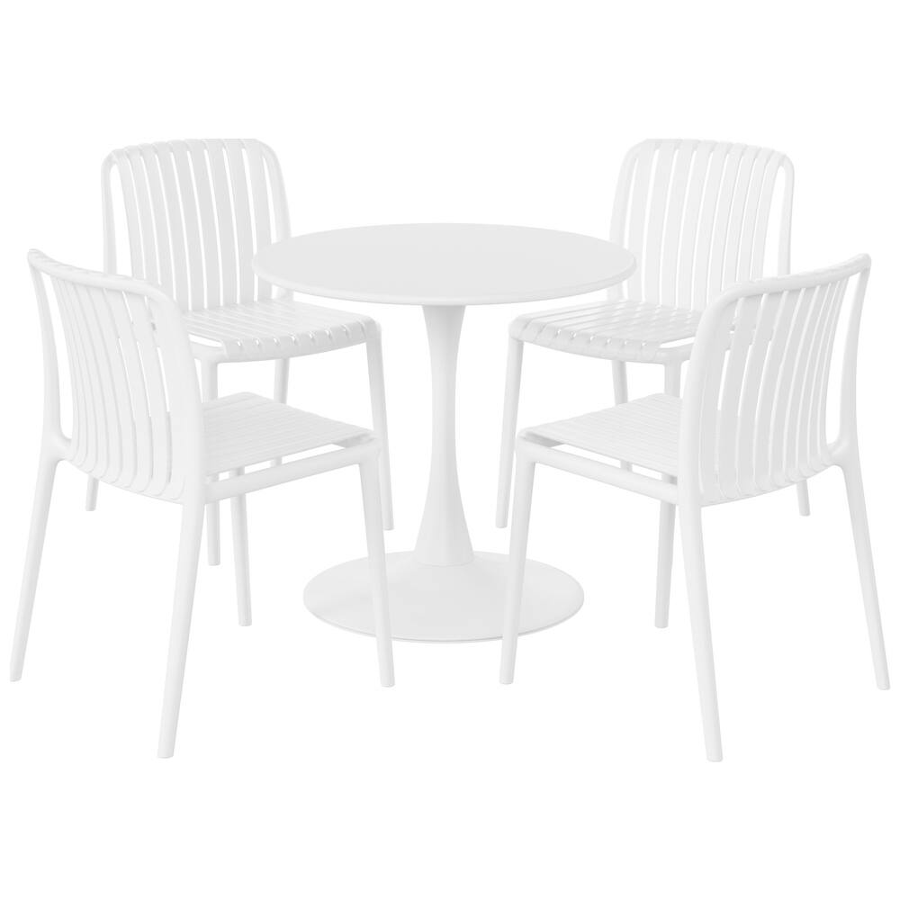 Frond and Form 4-Person Outdoor Round Dining Set