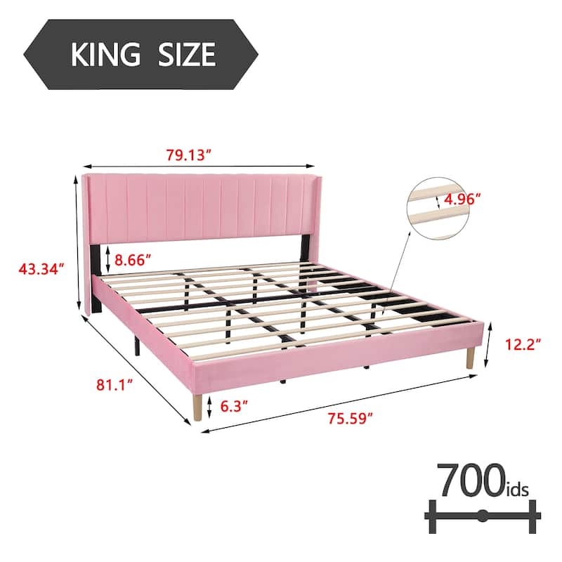 Alazyhome Upholstered Platform Bed Frame