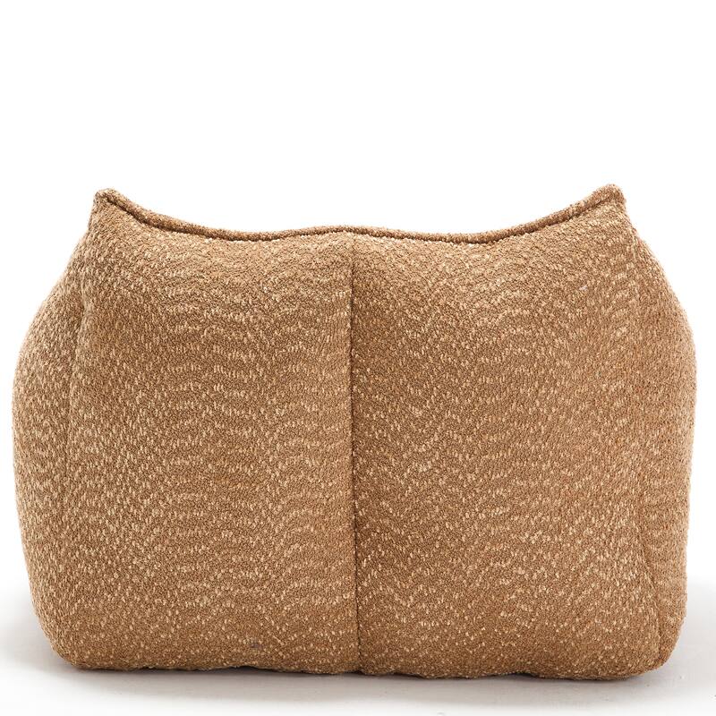 Modern Chenille Single Bean Bag Chair Square Lazy Sofa with Armrests for Living Room Bedroom Lounge