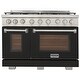 preview thumbnail 53 of 63, Professional 48 in. 6.7 cu. ft. Double Oven Natural Gas Range with 25K Power Burner, Convection Oven in Stainless Steel