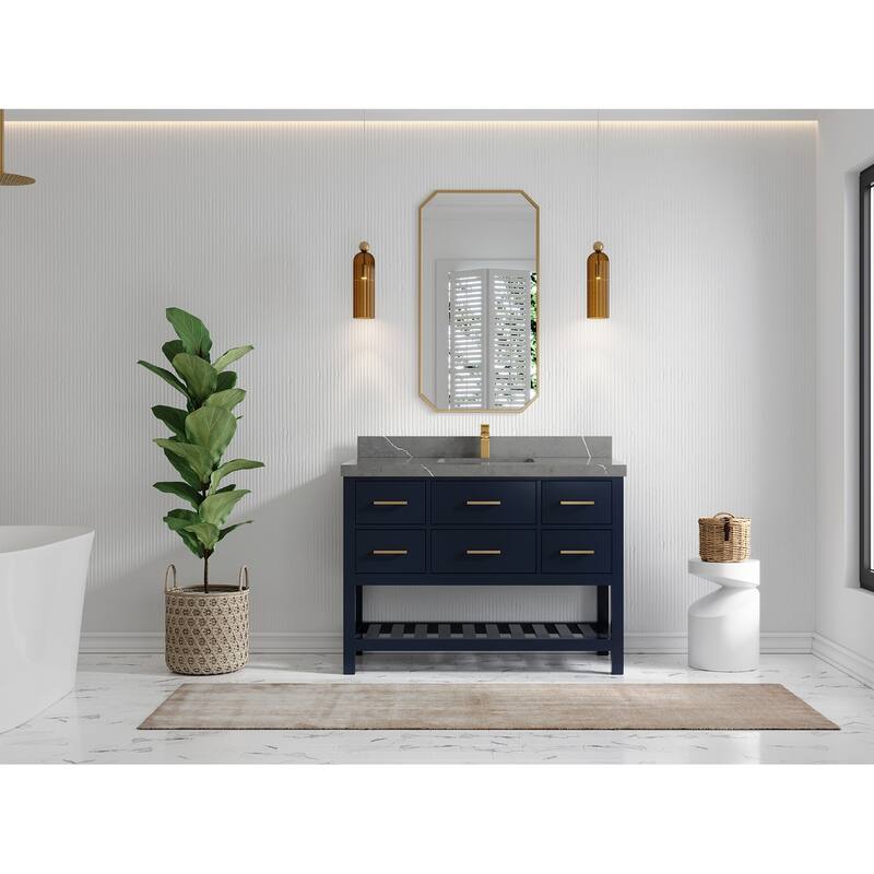 Willow Collections 48 in. W x 22 in. D Parker Single Sink Bathroom Vanity with Countertop