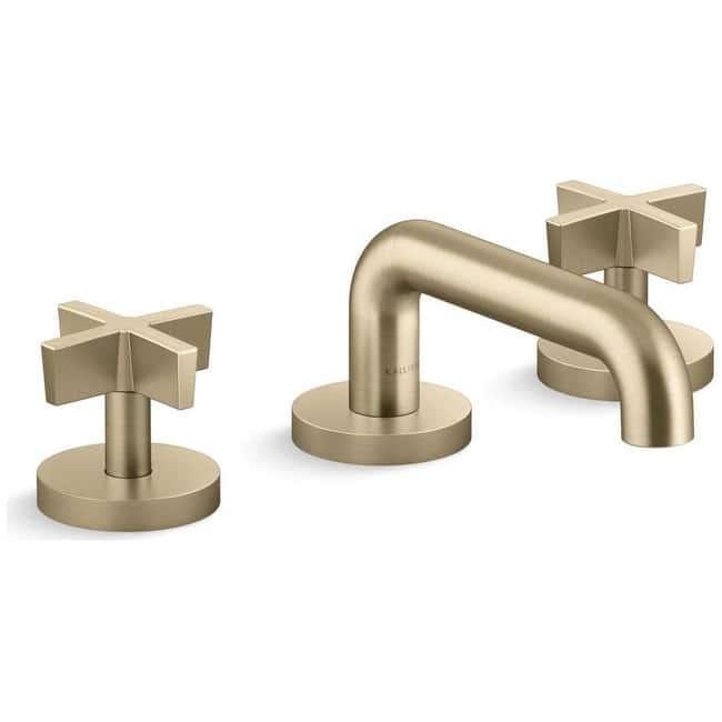 Kallista One 1.2 GPM Widespread Bathroom Faucet - Includes Soft Touch - Brushed French Gold