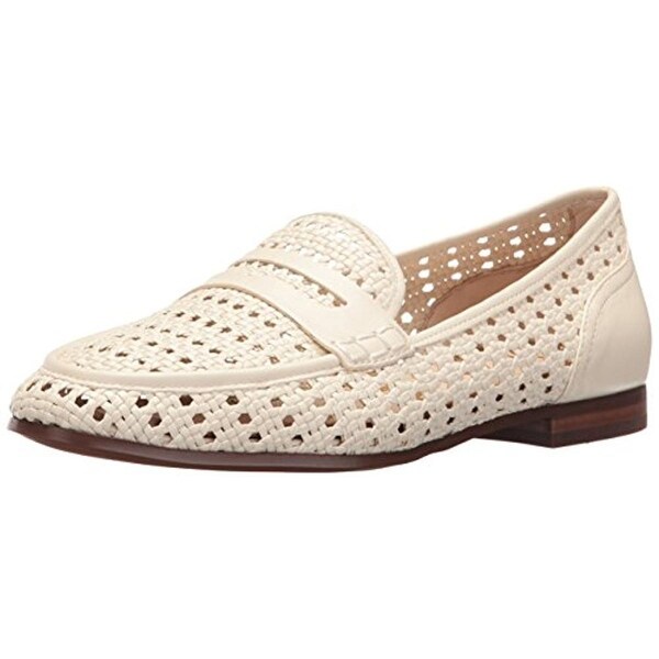 woven leather loafers womens
