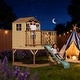 preview thumbnail 19 of 18, 9-in-1 Wooden Playhouse with Slide & Sandbox