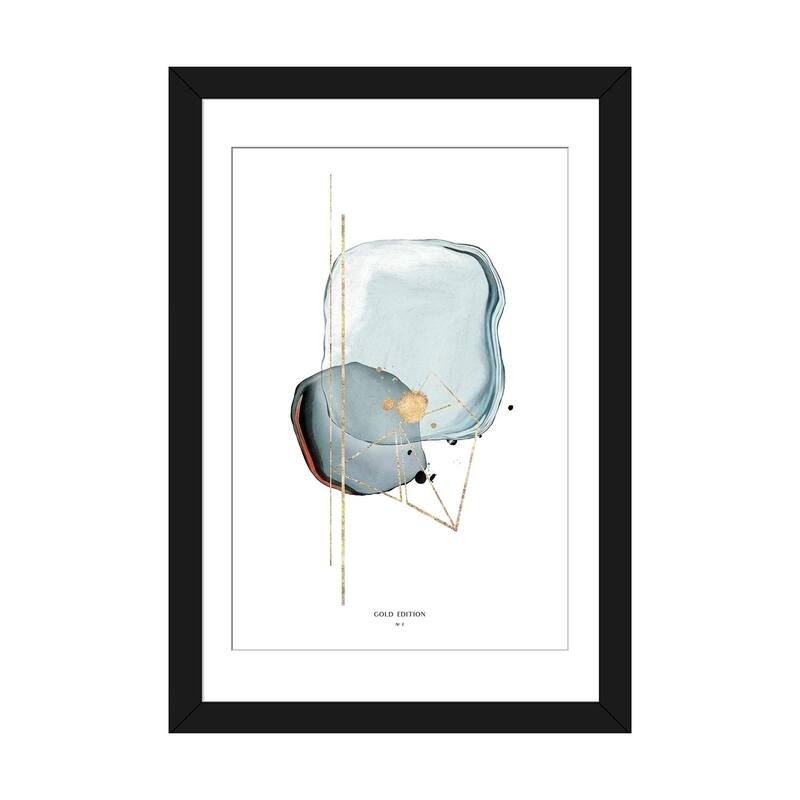 iCanvas "Gold Edition I" by Design Fabrikken - Black - 32x24x1