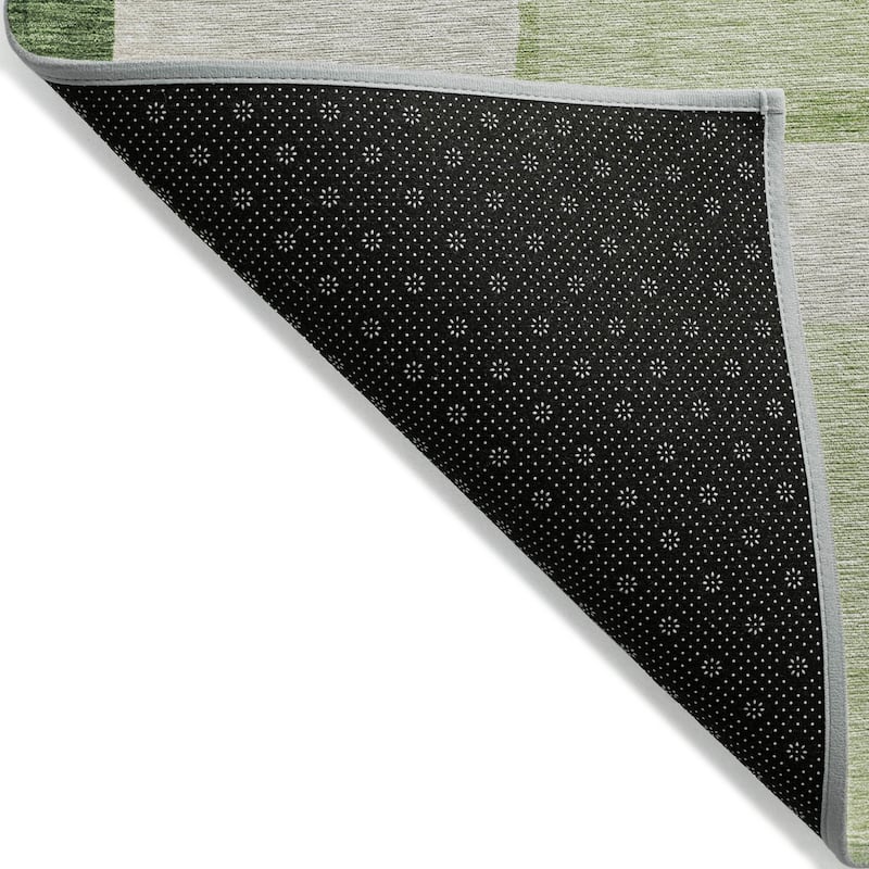 Machine Washable Indoor/ Outdoor Chantille Contemporary Blocks Rug