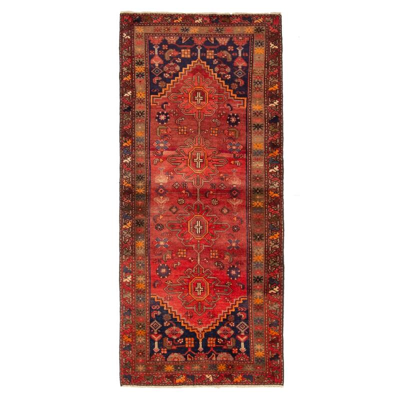 ECARPETGALLERY Hand-knotted Andelz Red Wool Rug - 3'0 x 6'11
