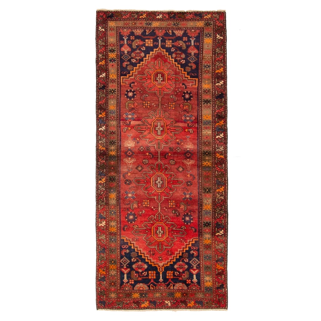 ECARPETGALLERY Hand-knotted Andelz Red Wool Rug - 3'0 x 6'11