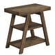 preview thumbnail 7 of 5, Industrial End Side Bed Table with Storage Shelf for Living Room