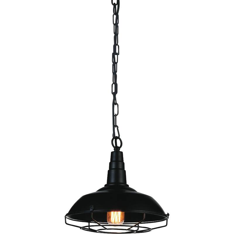 Morgan 1 Light Down Mini Pendant With Black Finish - Black