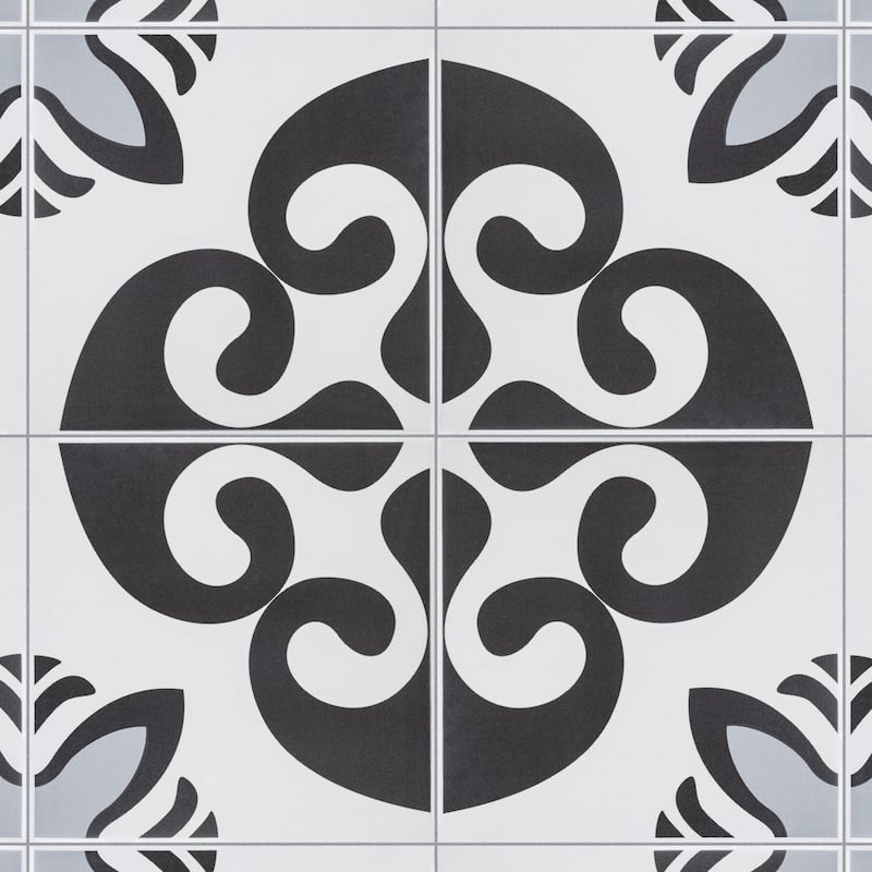 Merola Tile Tierra White 7-3/4" x 7-3/4" Ceramic Floor and Wall Tile