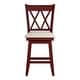 preview thumbnail 54 of 65, Eleanor Double X Back Wood Swivel Bar Stool by iNSPIRE Q Classic
