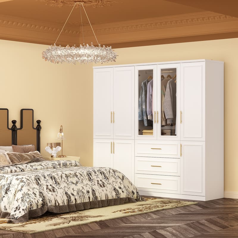 Modular Wardrobe Combo Armoires Closet Freestanding Cabinet Organizer