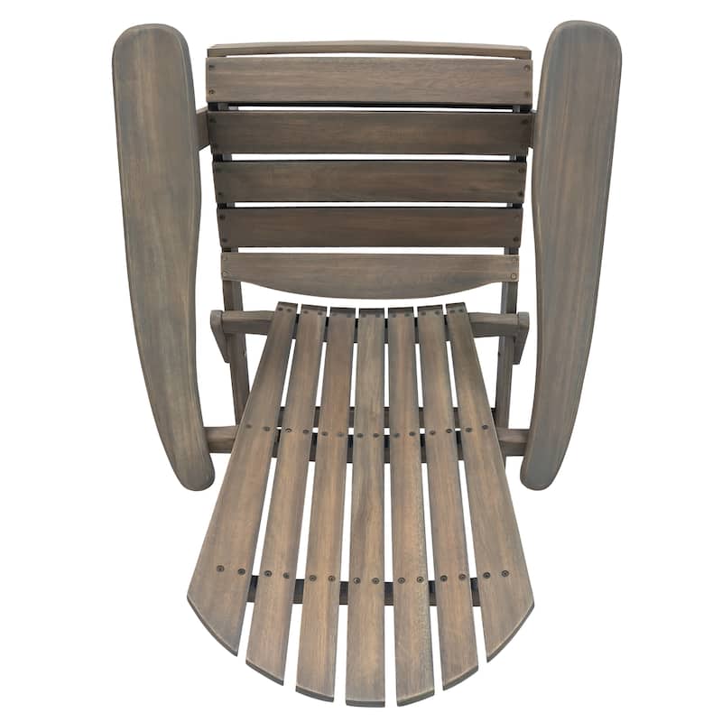 Rustic Outdoor Acacia Wood Foldable Adirondack Chairs