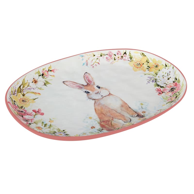 Certified International Easter Garden Oval Platter, 17" X 12.5" - 17" x 12.5" x 1.25"