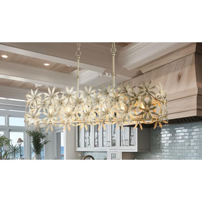 Minka Lavery 2147 Flower Child 6 Light 36" Wide Linear Chandelier