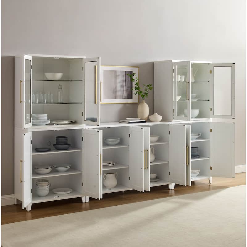Roarke 3Pc Sideboard And Pantry Set W/ Glass Door Hutch