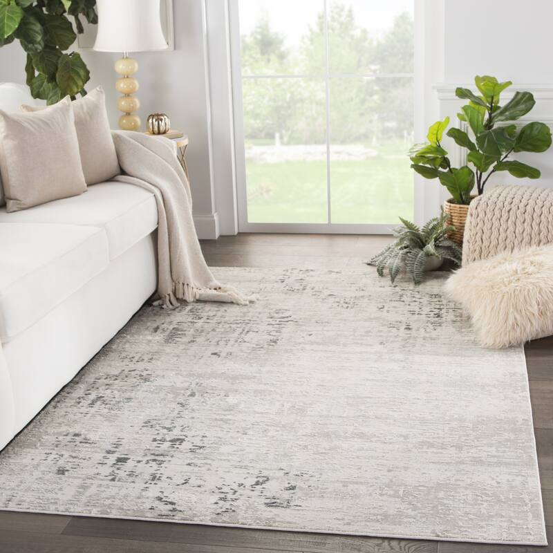 Hadden Grey Abstract Area Rug