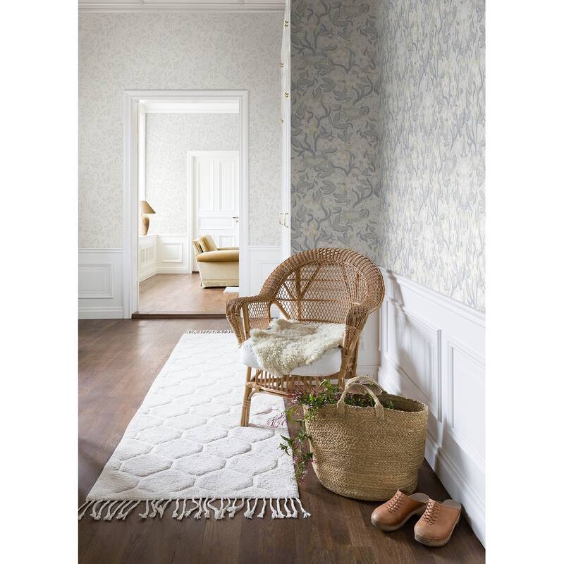 A-Street Prints Lisa Bone Floral Damask Wallpaper