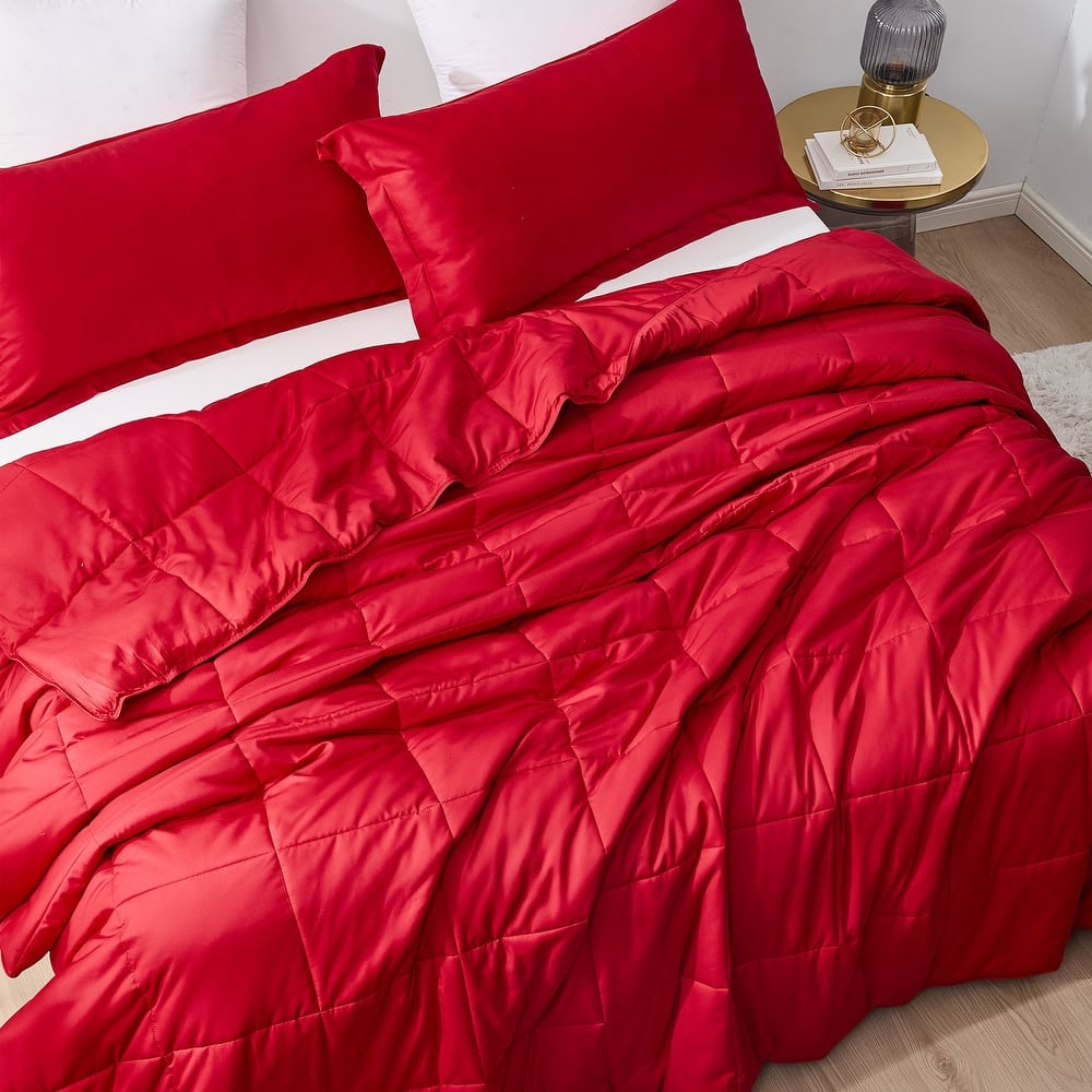 Menopleasing - Coma Inducer® Oversized Cooling Comforter Set - Barbados Cherry