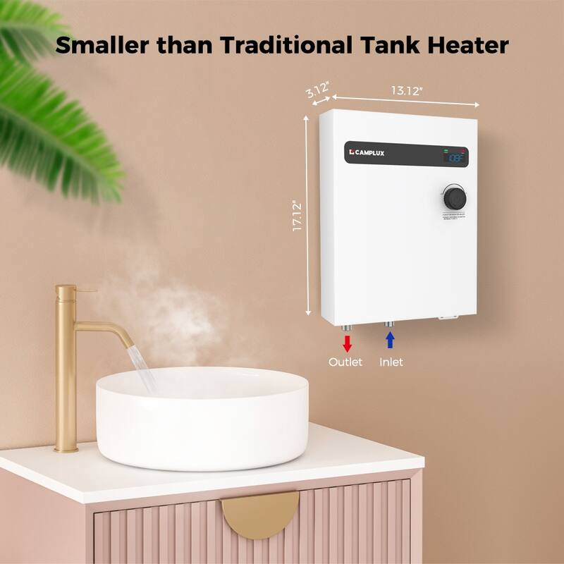 CAMPLUX 3.5 GPM 18kW Tankless Electric Water Heater