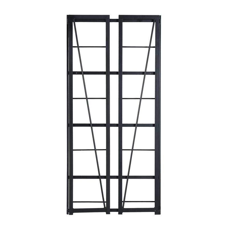 Industrial Home Office Bundle - 4-Tier Folding Bookshelf and 39" Study Desk, No Assembly Required