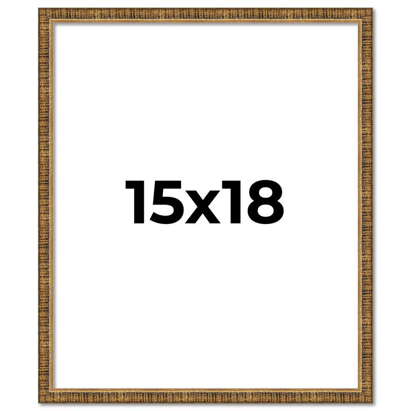 15x18 Frame Gold Kingsley Distressed Solid Wood Picture Frame Width