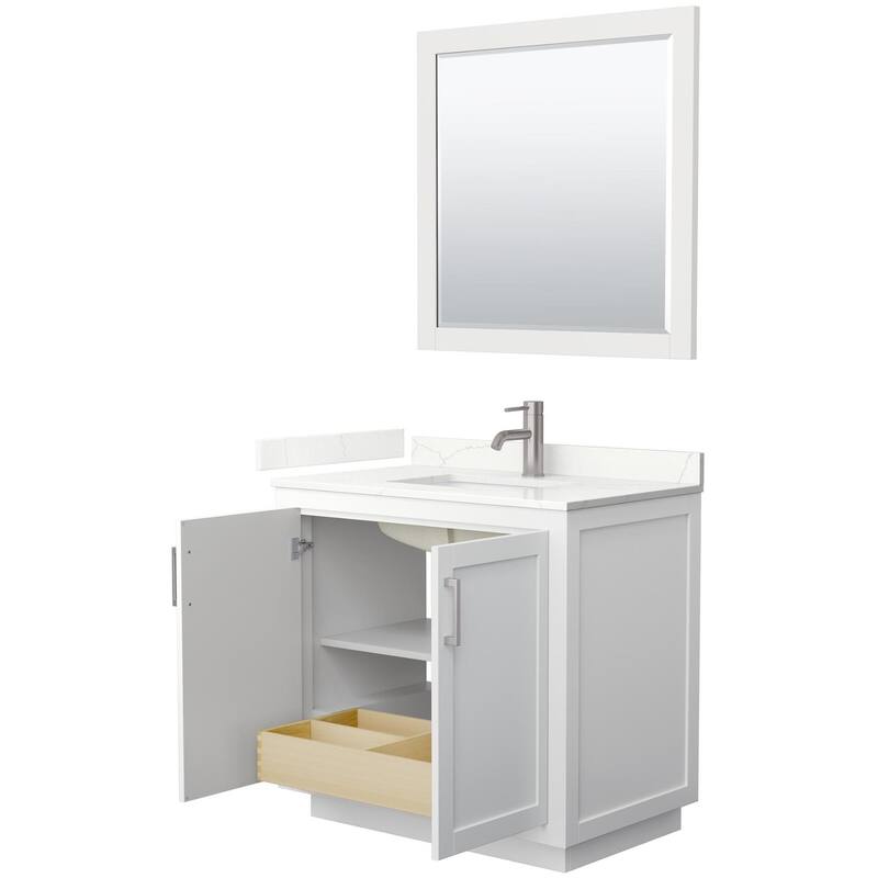 Wyndham Collection WCF292936S-QTZ-UNSM34 Miranda 36" Free Standing