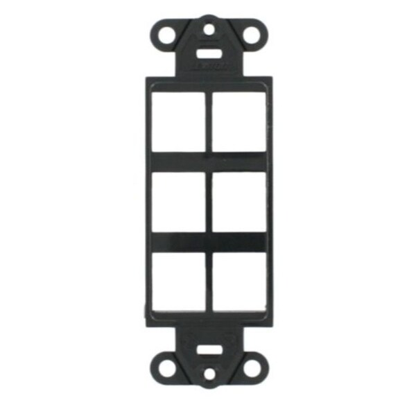 6 Hole Blank Decora Plate Black