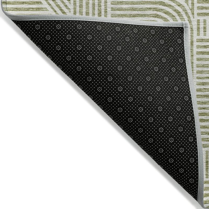 HomeRoots Abstract Transitional Rectangle Outdoor Rug