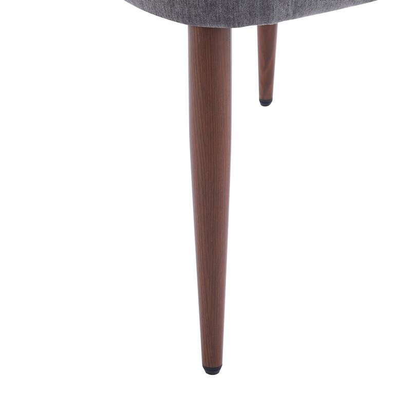 Roomfitters Modern Fabric Upholstered Dining Chair with Iron Legs, Comfortable Padded Accent Seating for Home Dining, Grey