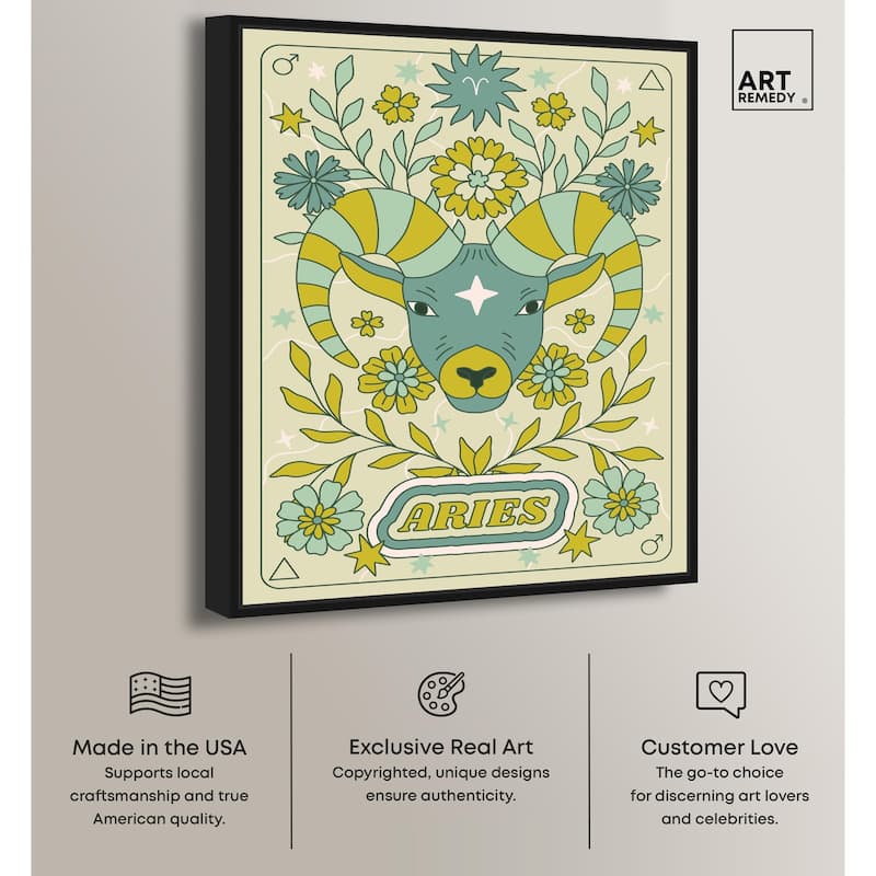 Aries Stars Card Canvas by Art Remedy