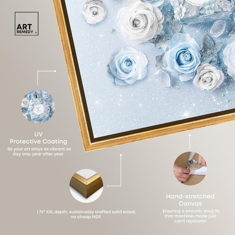 Sparkling Floral Perfume Canvas by Art Remedy