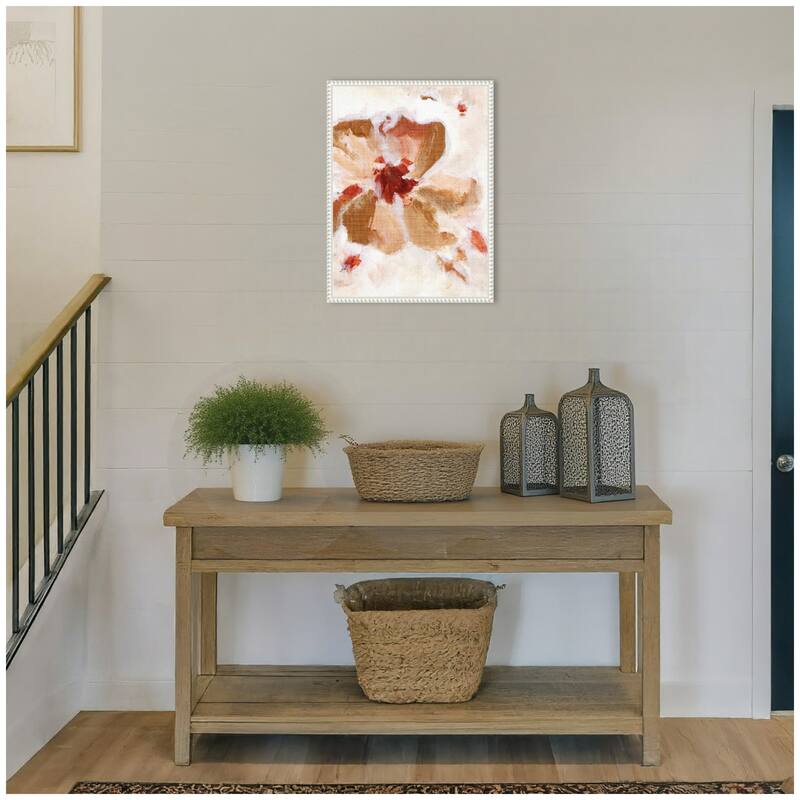 Kate and Laurel Sylvie Painterly Brown Blossom ll Framed Canvas by Nikita Jariwala