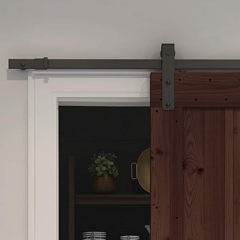 Farm Style Sliding Door, Unfinished with Sliding Door Hardware Kit