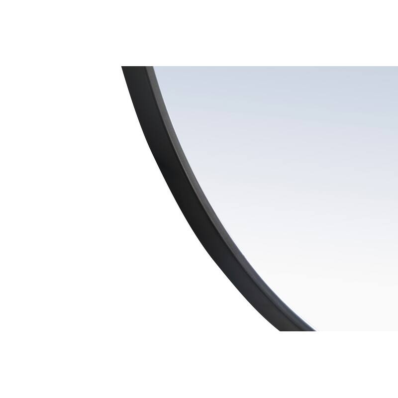 Strick & Bolton Patti Metal 48-inch Round Mirror with Decorative Hook