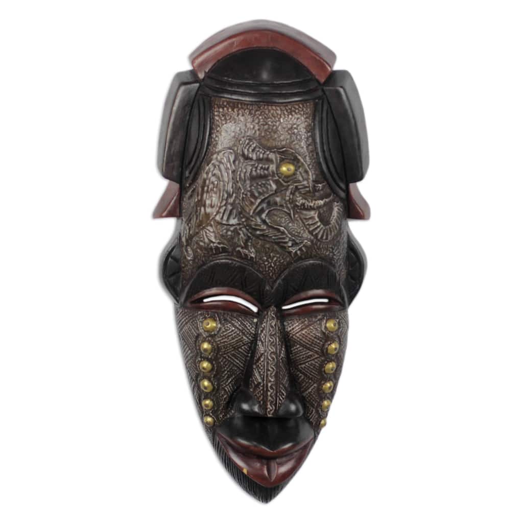 Novica Handmade Agona African Wood Mask