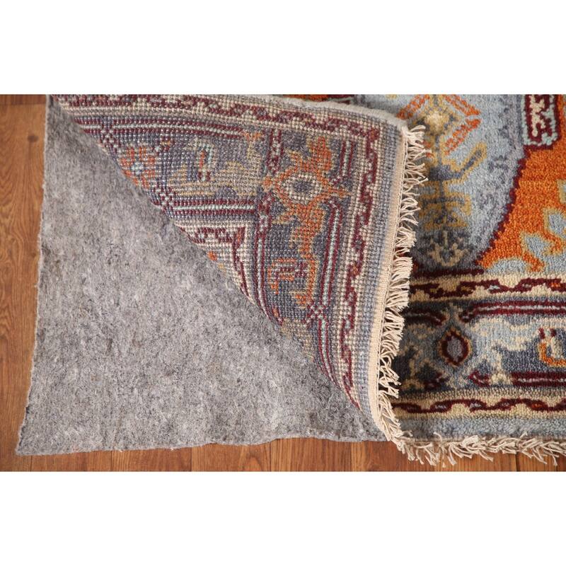 Light Blue Kazak Oriental Accent Rug Wool Carpet - 3'0"x 5'1"