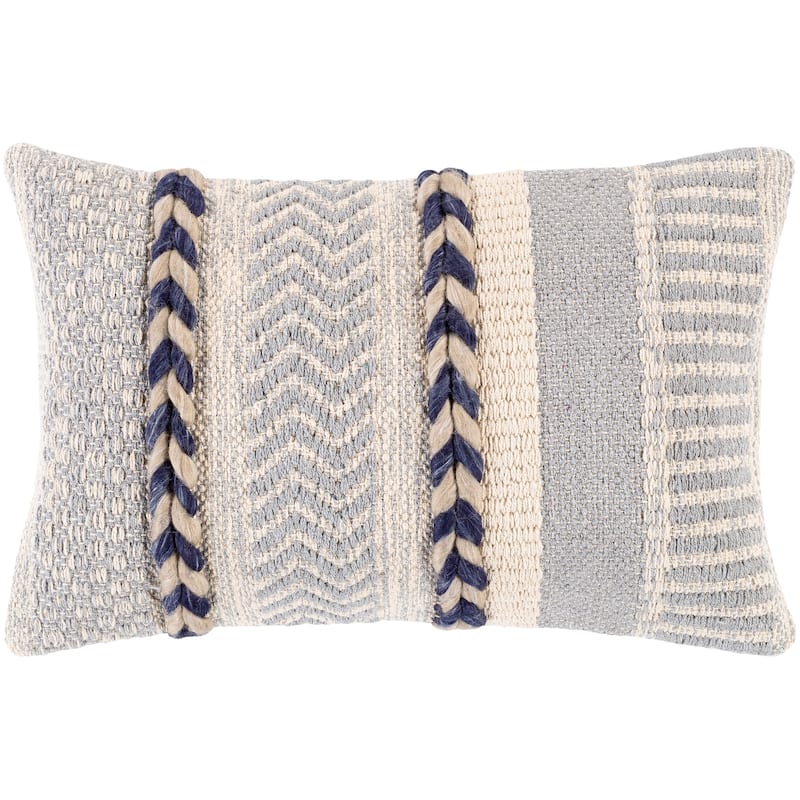 The Curated Nomad Azalea 13x20-inch Handwoven Boho Lumbar Throw Pillow