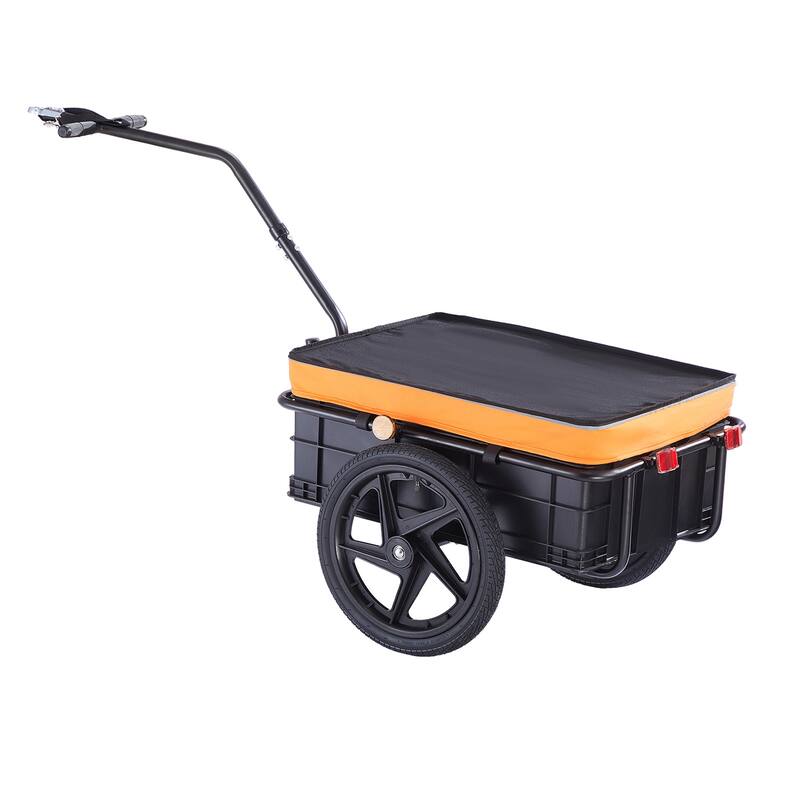 Bike Cargo Trailer, Heavy-Duty Bicycle Wagon Cart, Foldable Compact Storage & Quick Release with Universal Hitch - 88 lbs Load Capacity