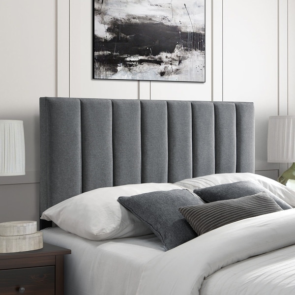 Grey shop material headboard