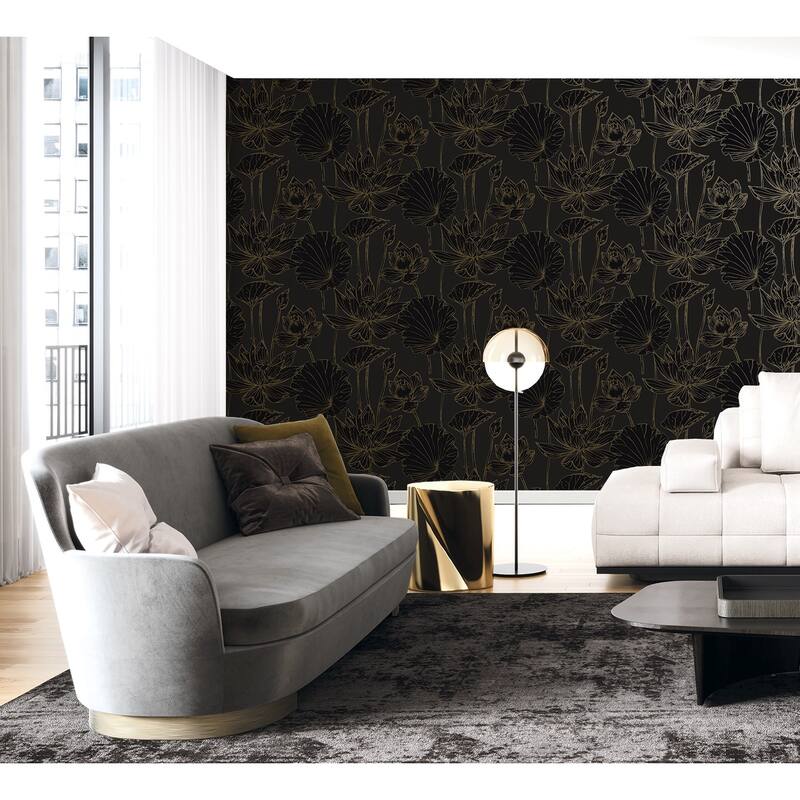 Seabrook Designs Viola Floral Non-Woven Unpasted Wallpaper
