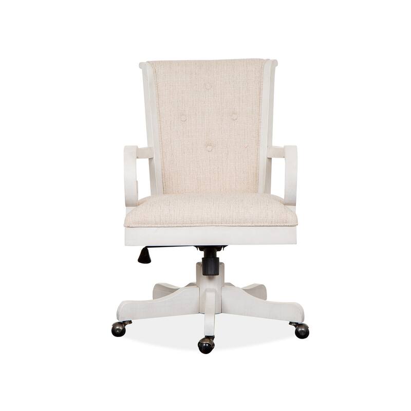 Magnussen Home Bronwyn Alabaster Fully Upholstered Swivel Chair - 22.5''W x 26.16''D x 36.25''H