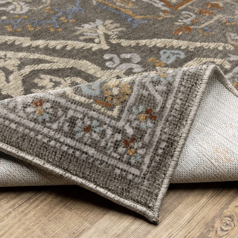 Style Haven Everly Artisanal Medallion Grey/ Multi Area Rug