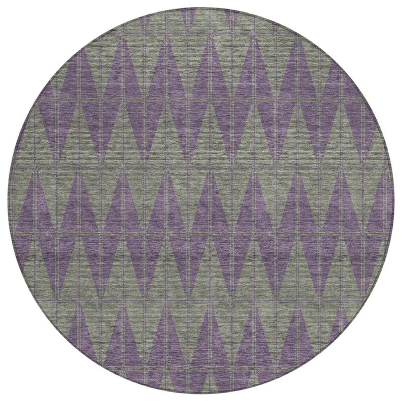 Machine Washable Indoor/ Outdoor Modern Zeke Chantille Rug