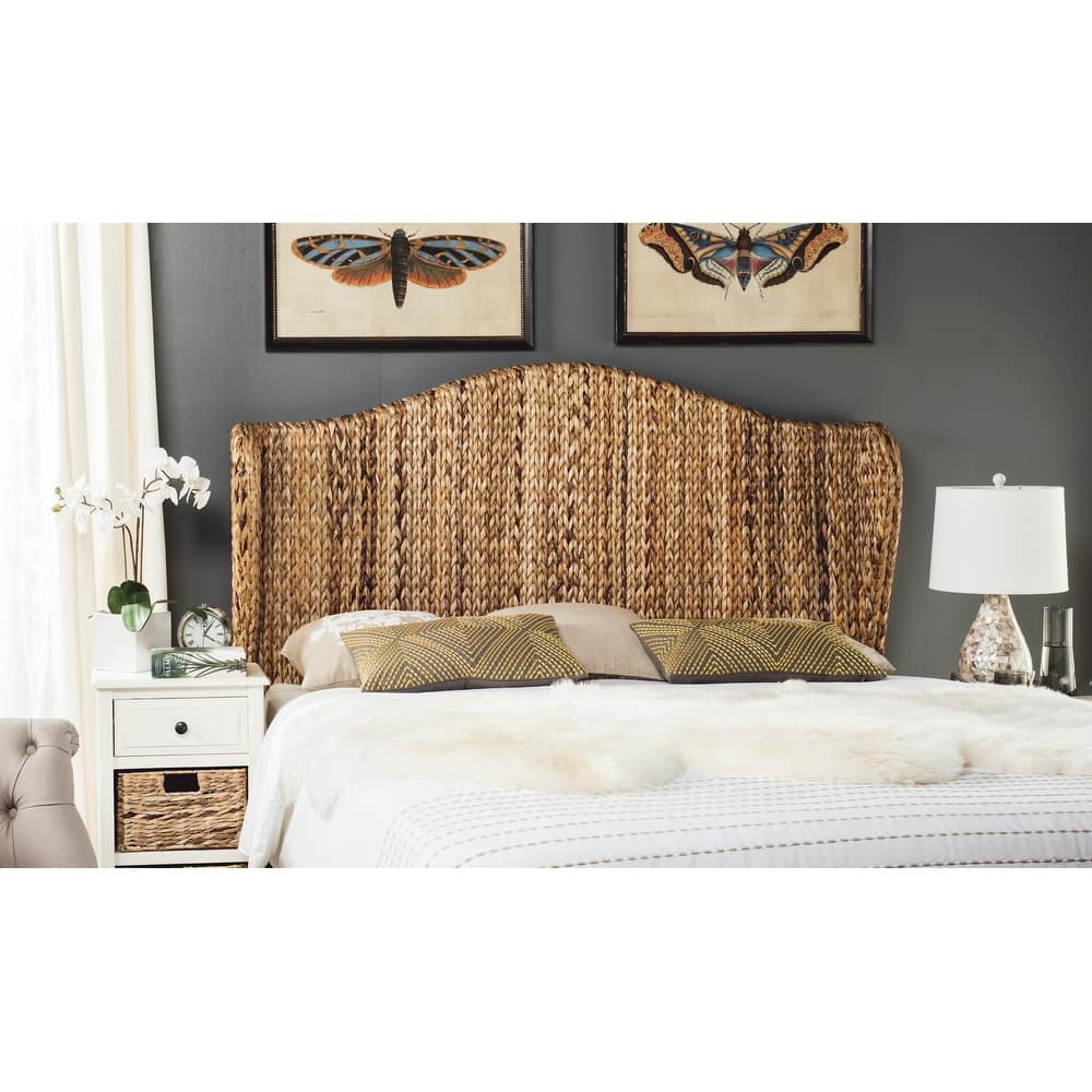 SAFAVIEH Gayatri Natural Woven Wingback Headboard (Full)