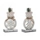 preview thumbnail 2 of 1, Transpac MDF Winter Metallic Decor Set of 2 Christmas Home Decorations