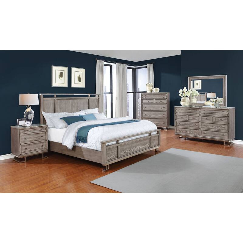 Cantrell Rustic Shell 5-piece Bedroom Set - Overstock - 32952461
