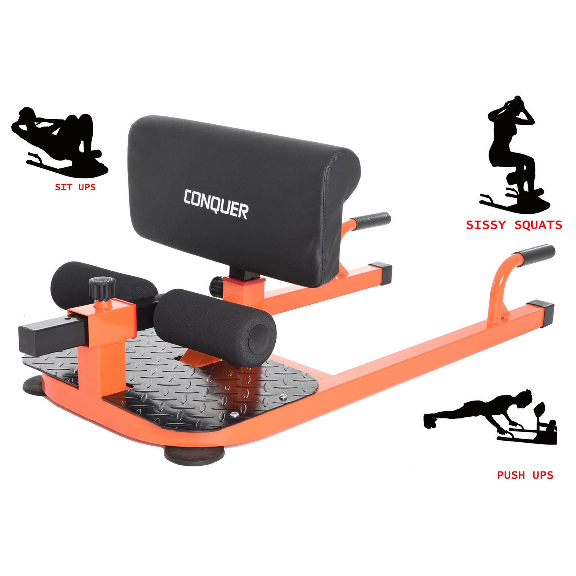 Shop Conquer 3 In 1 Sit Up Deep Sissy Squat Push Up Ab Workout