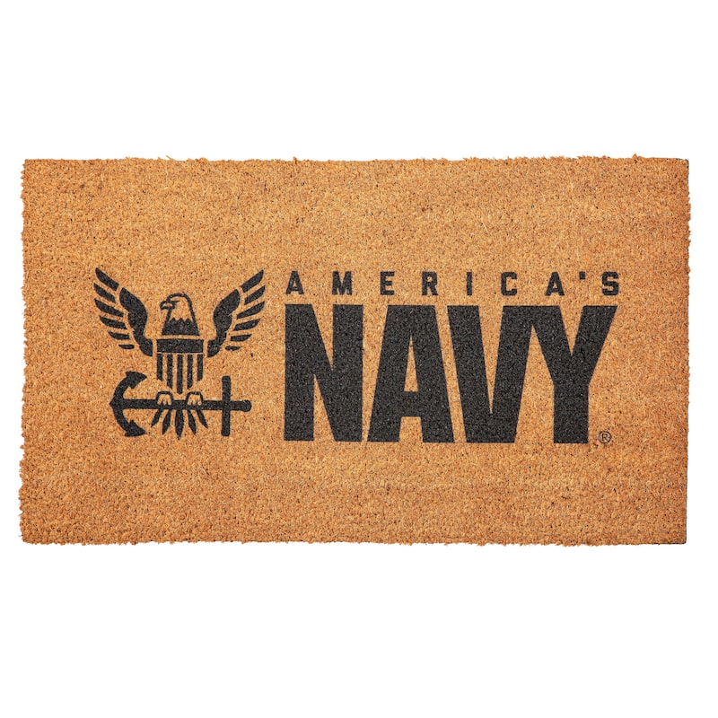 28 in. x 16 in. U.S. Navy, Coir Mat